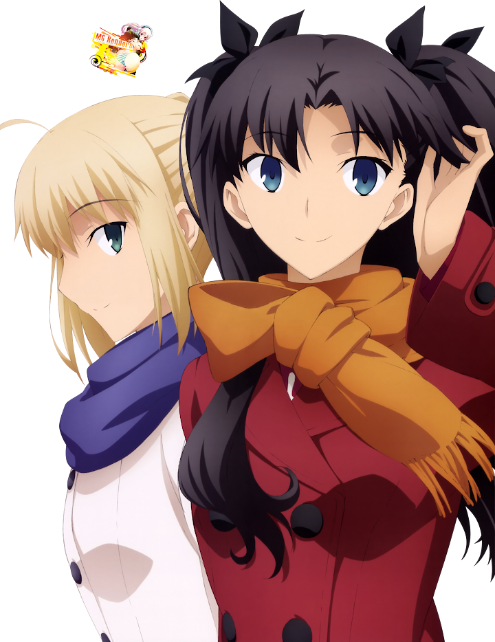 Fatestay Night Saber And Tohsaka Rin Render 5 Anime Png Image 
